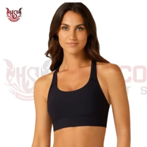 black Adjustable high Support sports bra