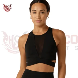 Black victoria's secret player transparent sports bra for push ups