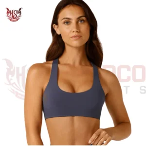 Ash Blue Sleek comfort High impact sports bra