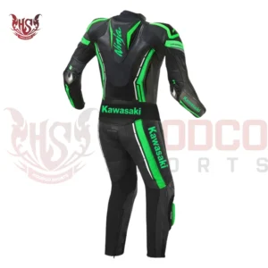 backview: kawasaki ninja one piece racing suit