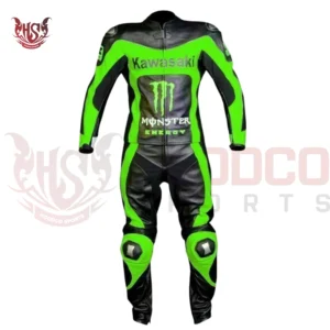 kawasaki full green one piece racing suit