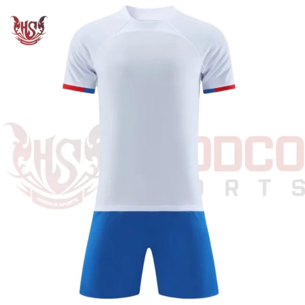 Blue and White Soccer Uniforms - Pro-Style Kit for Teams and Fans