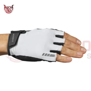 Aero Design Fingerless Cycling Gloves for Men in White