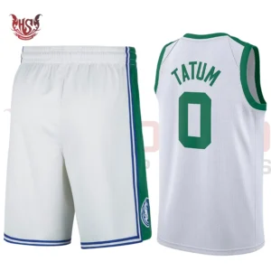 White and Green Basketball Uniform for men and females