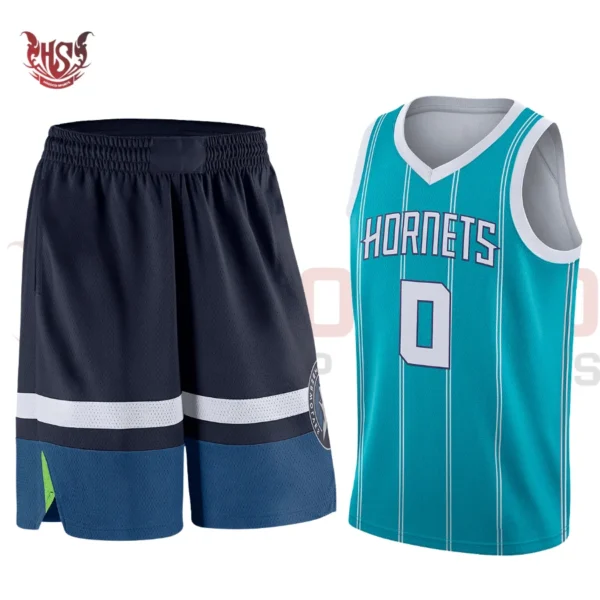 Comfortable Navy Blue Basketball Uniform