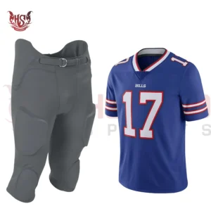 comfortable Blue and Gray Football Uniforms | Unisex Design