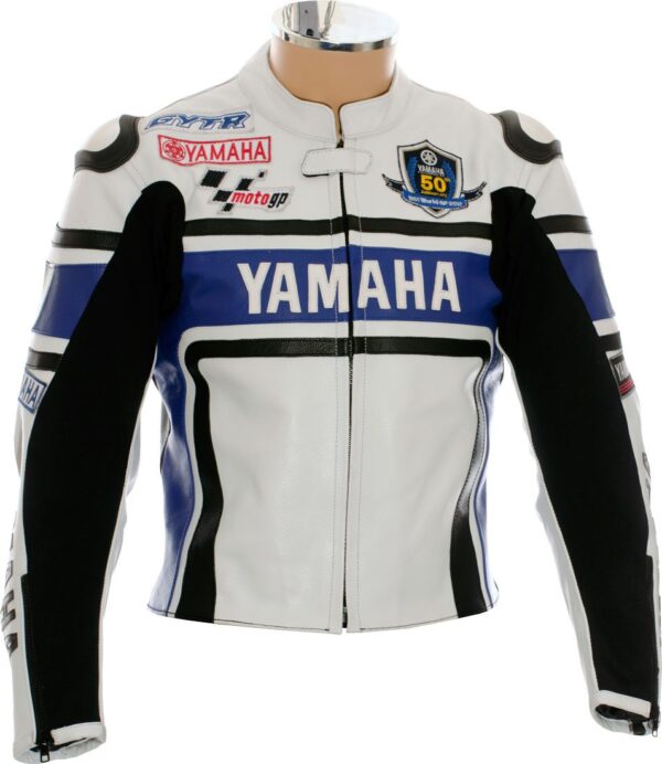 yamaha blue leather jacket of hein gericke