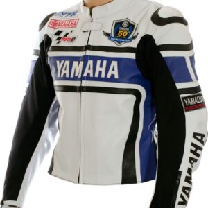 Must try this yamaha blue leather jacket of hein gericke