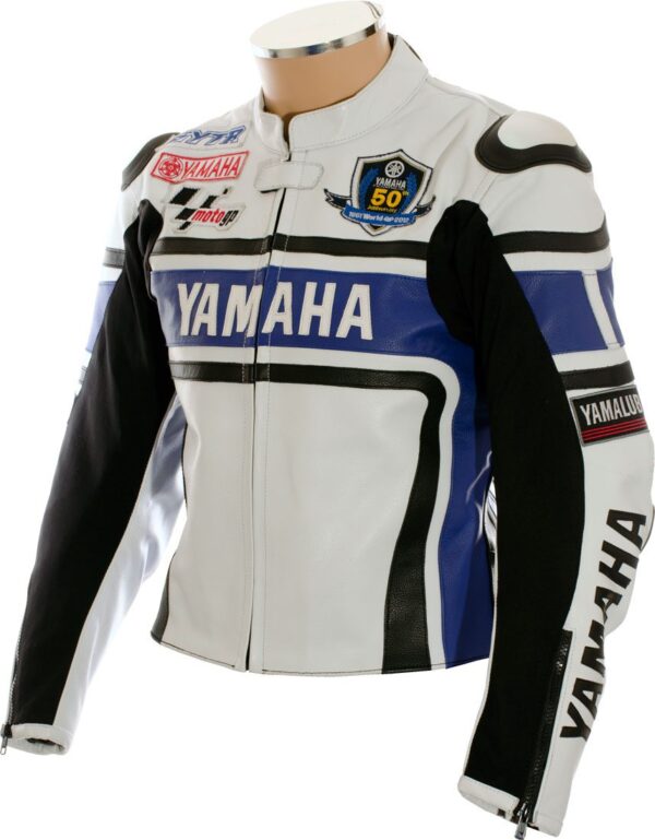 Must try this yamaha blue leather jacket of hein gericke