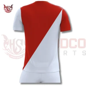 Red and White Wholesale soccer uniforms | Back