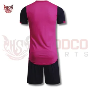 Black and Pink Soccer Uniforms | Back