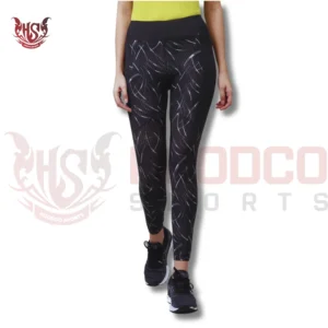 Timeless Black Printed Leggings for Women's | Front