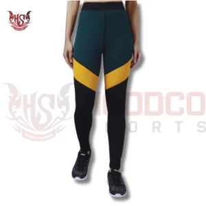 Eye-Catching Color Block Leggings for Women's | Front