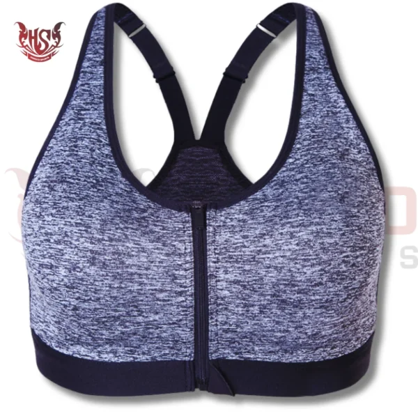 Front Zip Sports Bra For Running