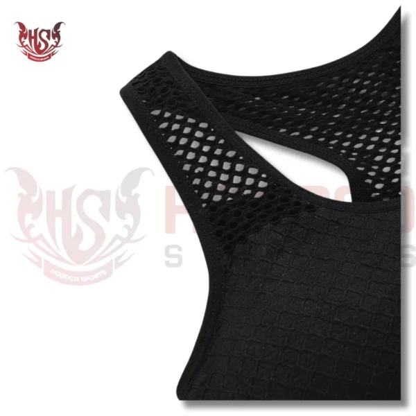 Black Mesh Sports Bra | Fabric Cut