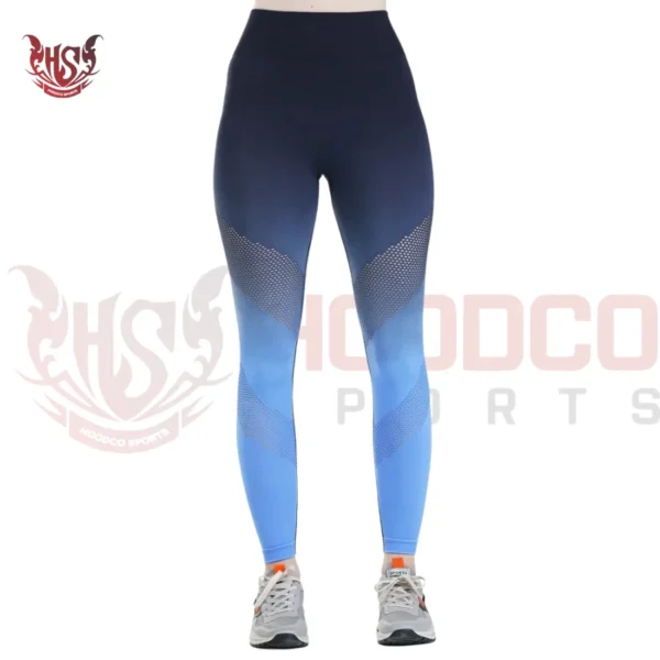 women dip dye sports leggings for tummy control and yoga