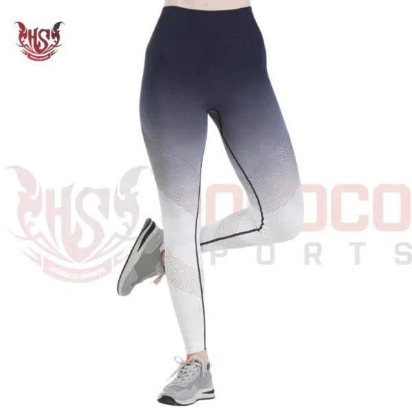 Gradient Purple dip-dye active leggings for ladies