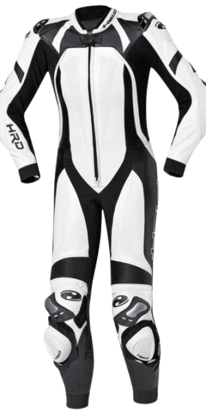 full body white motorbike suit